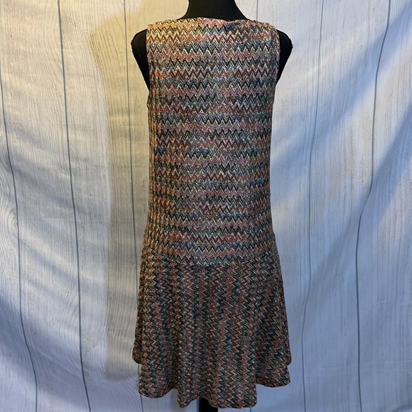 Anthropologie Maeve Westwater Multicolored Chevron Dress Size XS - Picture 9 of 13